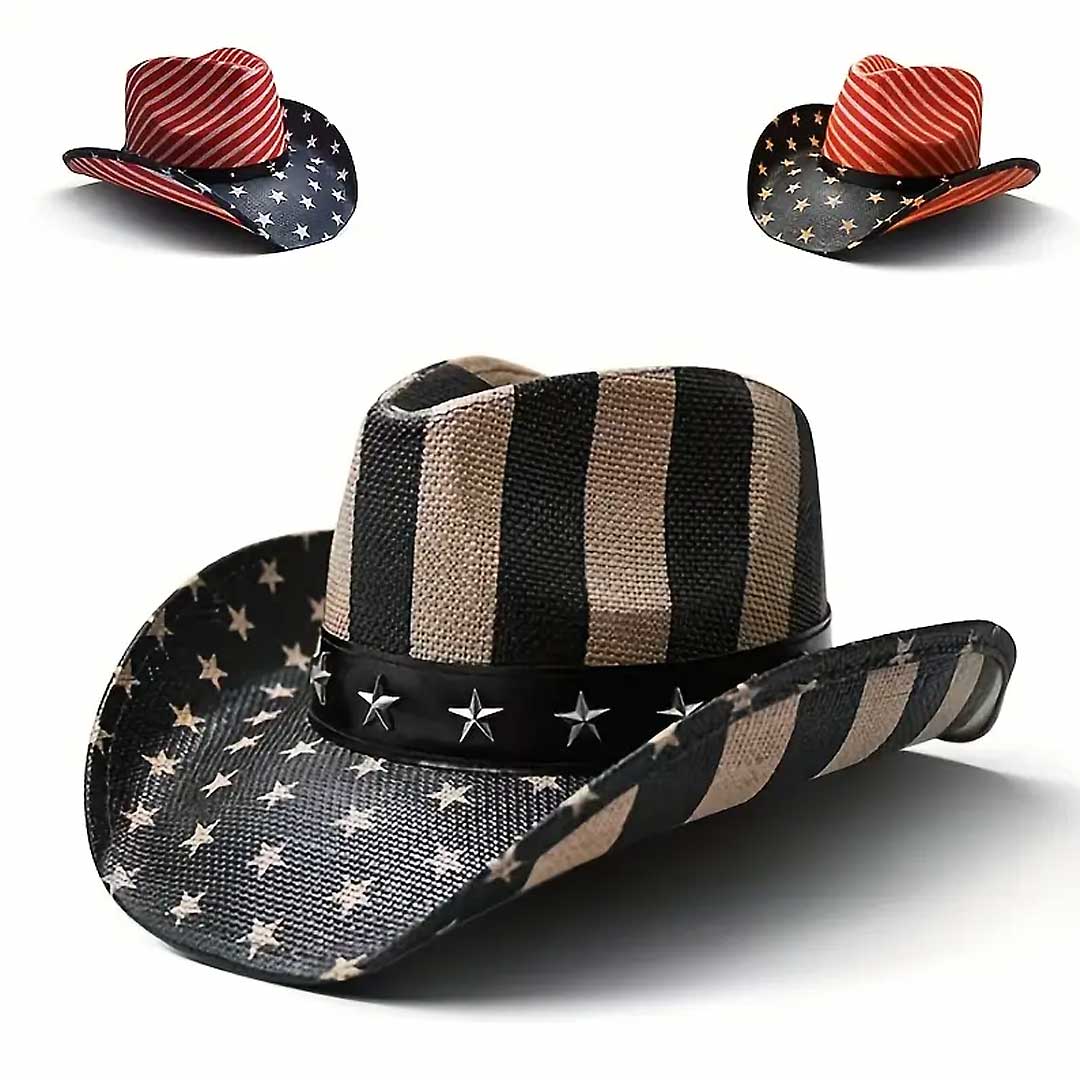 USA Flag Cowboy Hat