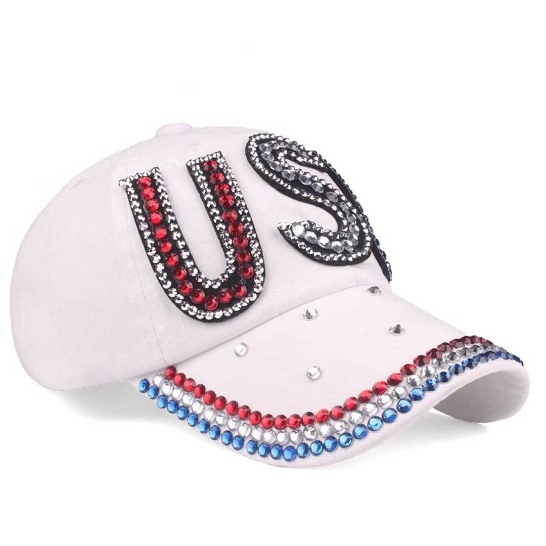 Handmade Crystal USA Cap